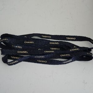 New Chanel Ribbon Midnught Blue With Gold Accents 116 In  Never Used CHANEL 2025